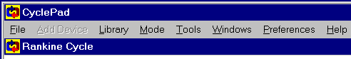 Cyclepad Menu Bar